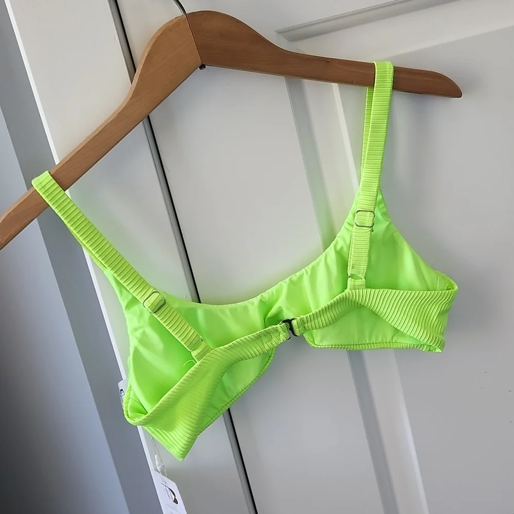 NWT....Tini Bikini neon green bikini top!